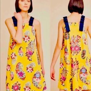 Anthropologie Maeve Sunniva Yellow Print Sleeveless Dress - L